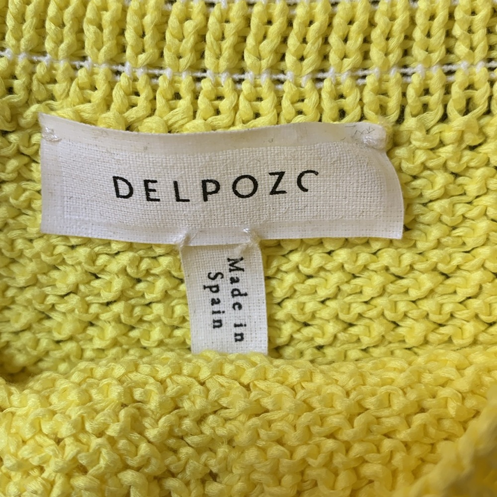 Yellow Ruffled Women's Sweater - Picture 3 of 6